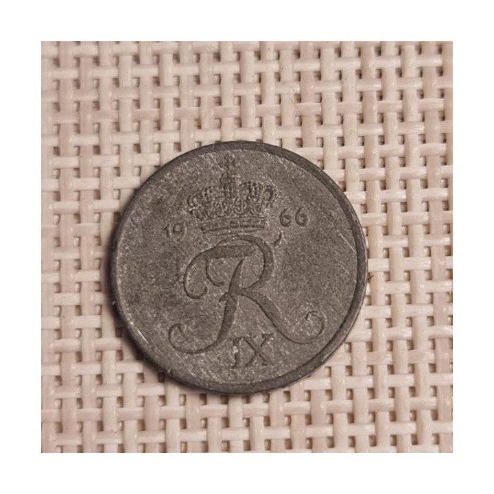 Denmark 1 Øre 1966 KM-839 VF