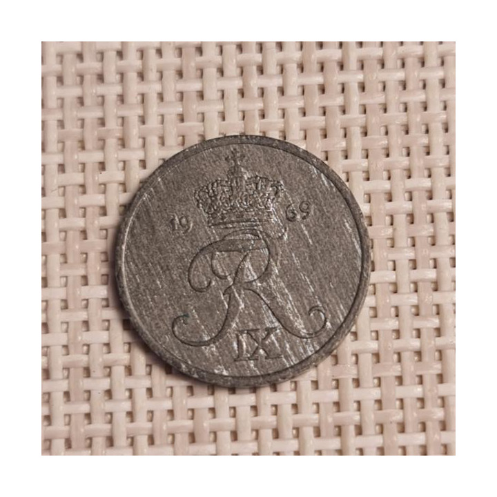 Denmark 1 Øre 1969 KM-839 VF