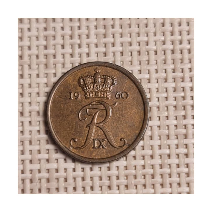 Denmark 1 Øre 1960 KM-846 XF