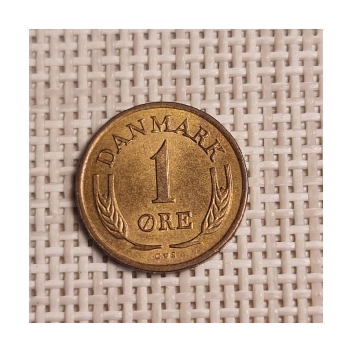 Denmark 1 Øre 1963 KM-846 XF