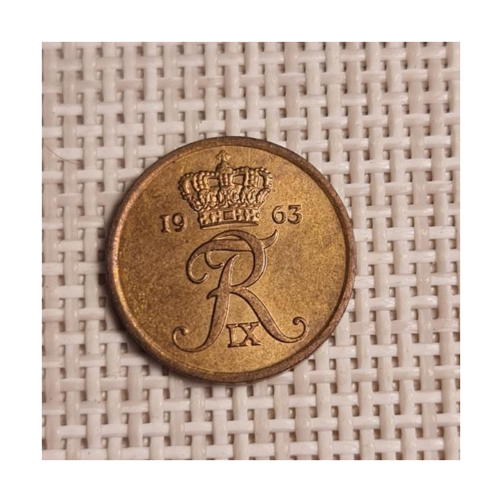 Denmark 1 Øre 1963 KM-846 XF