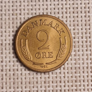 Denmark 2 Øre 1960 KM-847 XF