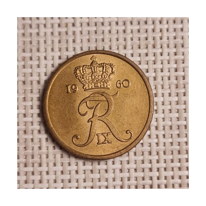 Denmark 2 Øre 1960 KM-847 XF