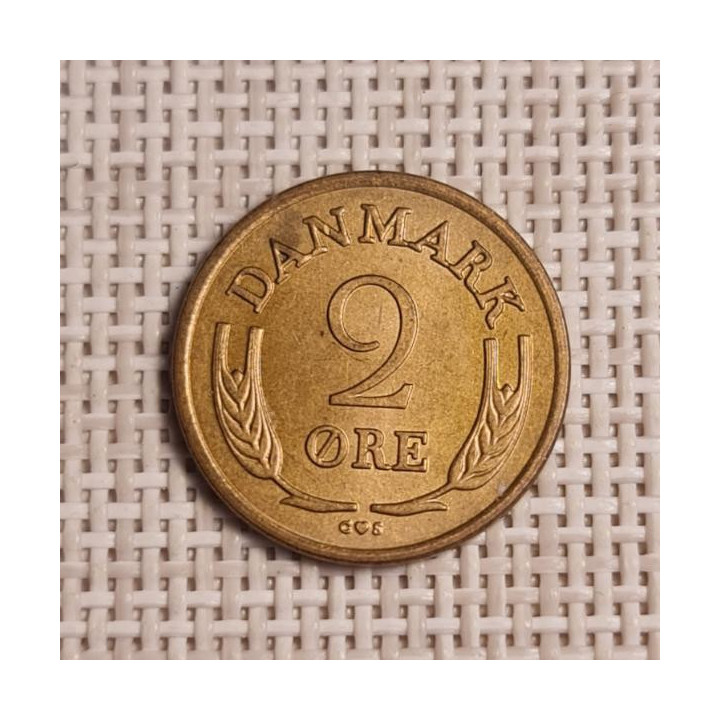 Denmark 2 Øre 1964 KM-847 XF