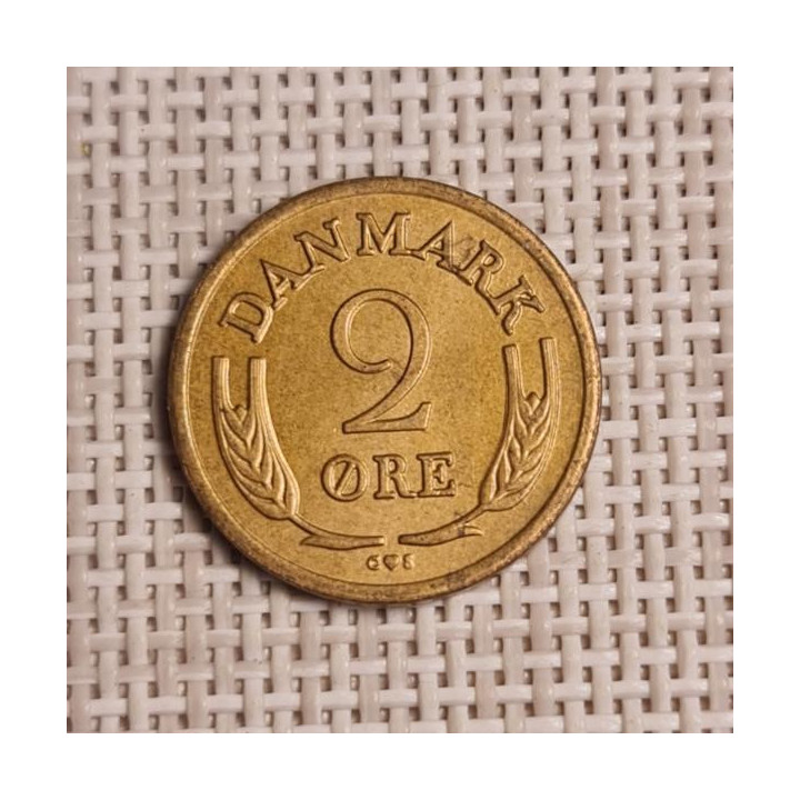 Denmark 2 Øre 1965 KM-847 XF