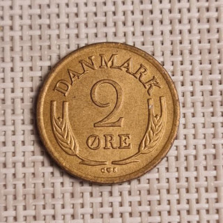Denmark 2 Øre 1966 KM-847 XF