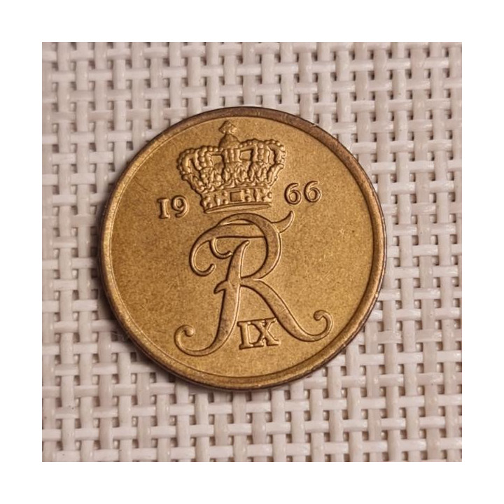 Denmark 2 Øre 1966 KM-847 XF