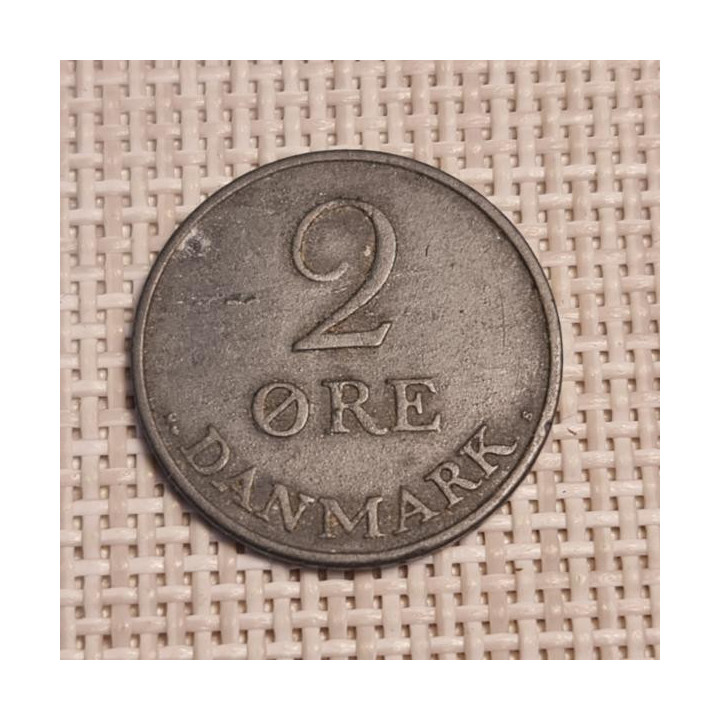 Denmark 2 Øre 1954 KM-840 VF