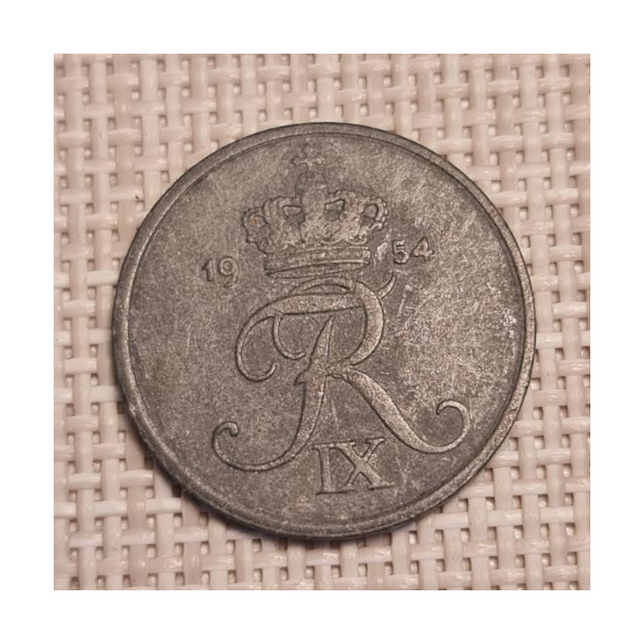 Denmark 2 Øre 1954 KM-840 VF