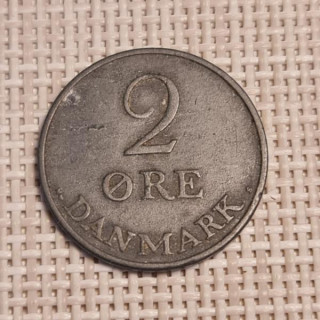 Denmark 2 Øre 1955 KM-840 VF