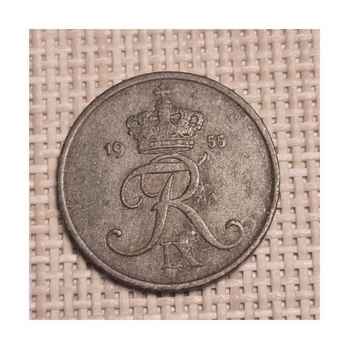 Denmark 2 Øre 1955 KM-840 VF