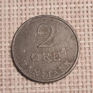 Denmark 2 Øre 1956 KM-840 VF