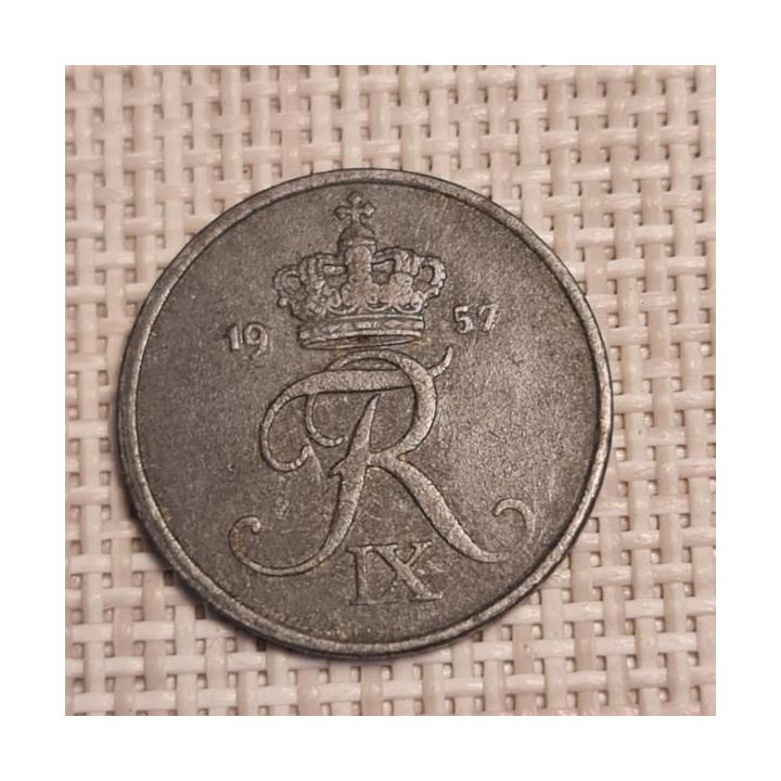 Denmark 2 Øre 1957 KM-840 VF