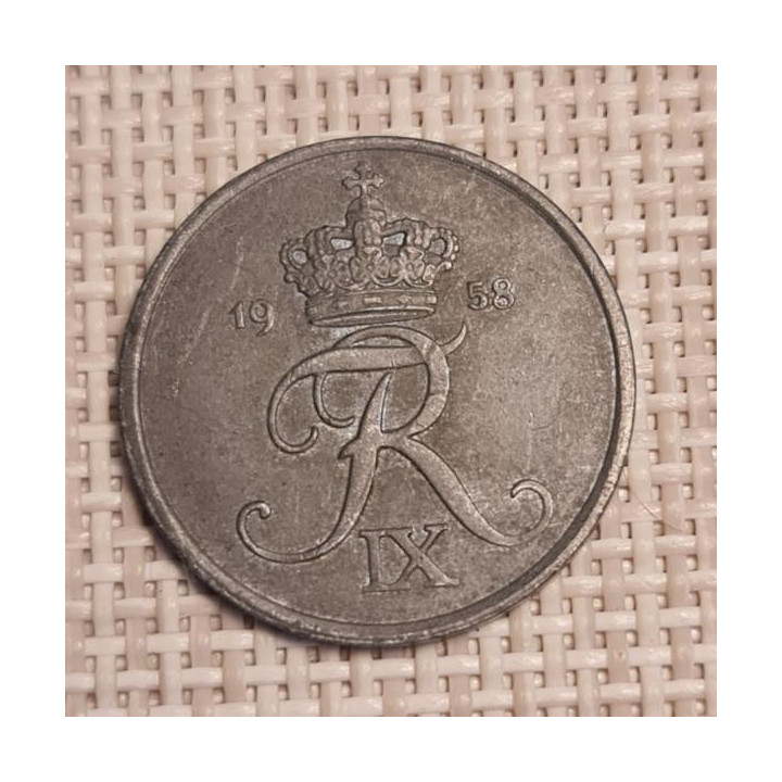 Denmark 2 Øre 1958 KM-840 VF