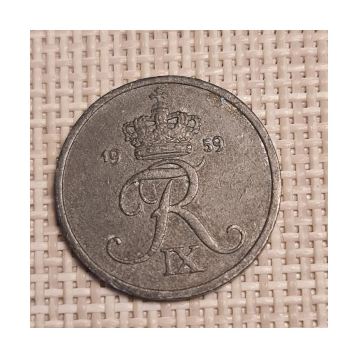 Denmark 2 Øre 1959 KM-840 VF