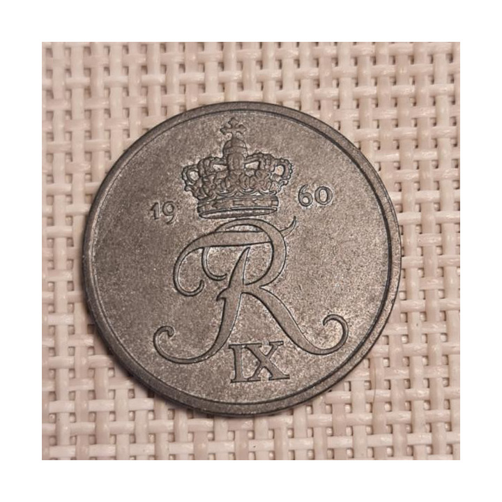 Denmark 2 Øre 1960 KM-840 VF