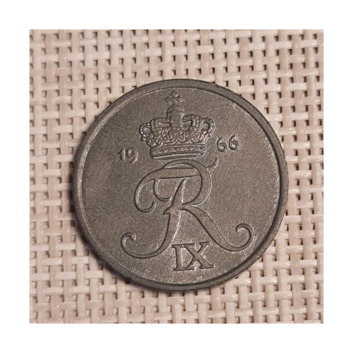 Denmark 2 Øre 1966 KM-840 VF