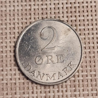 Denmark 2 Øre 1970 KM-840 VF
