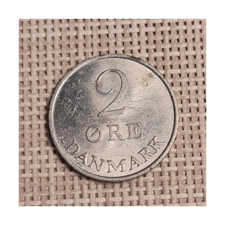 Denmark 2 Øre 1970 KM-840 VF