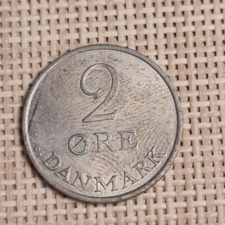 Denmark 2 Øre 1971 KM-840 VF