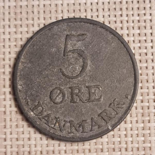 Denmark 5 Øre 1951 KM-843 VF