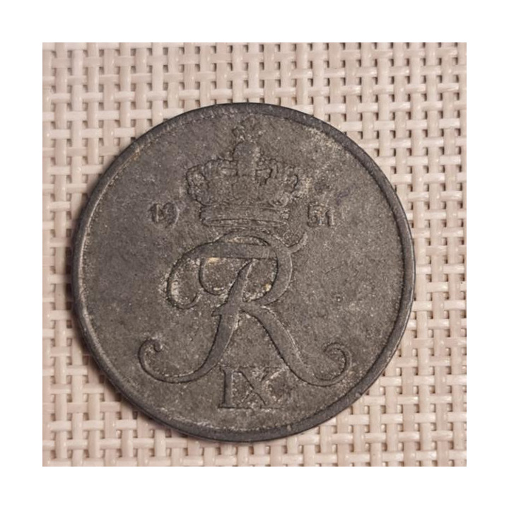 Denmark 5 Øre 1951 KM-843 VF