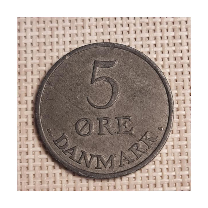 Denmark 5 Øre 1954 KM-843 VF