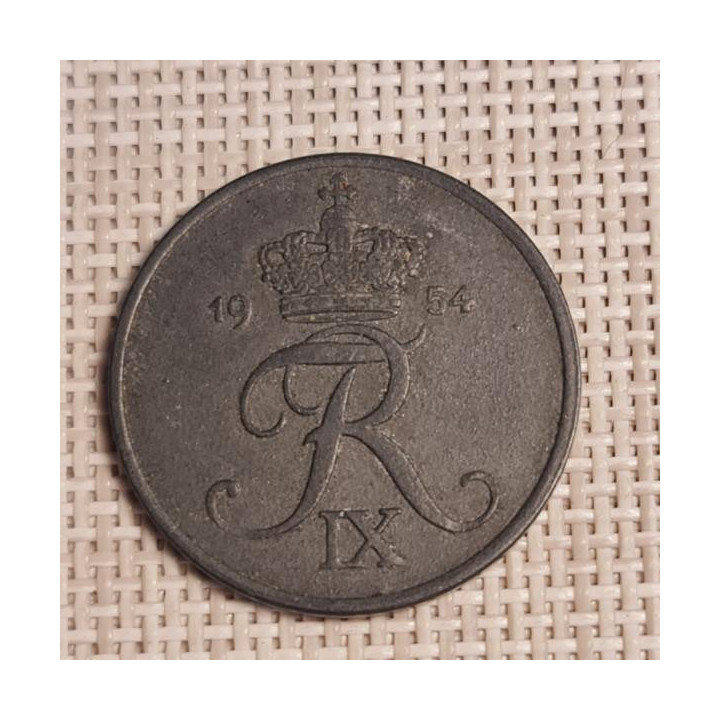 Denmark 5 Øre 1954 KM-843 VF