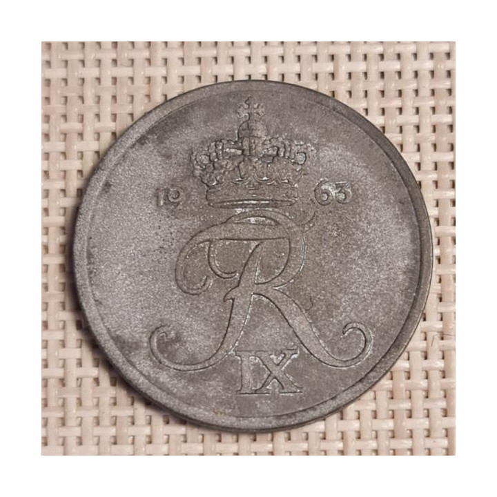 Denmark 5 Øre 1963 KM-843 VF