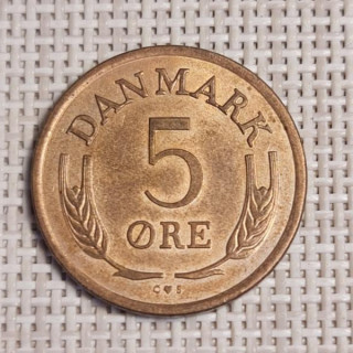 Denmark 5 Øre 1960 KM-848 VF