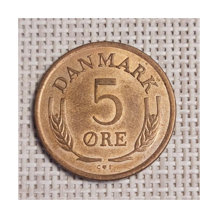 Denmark 5 Øre 1960 KM-848 VF