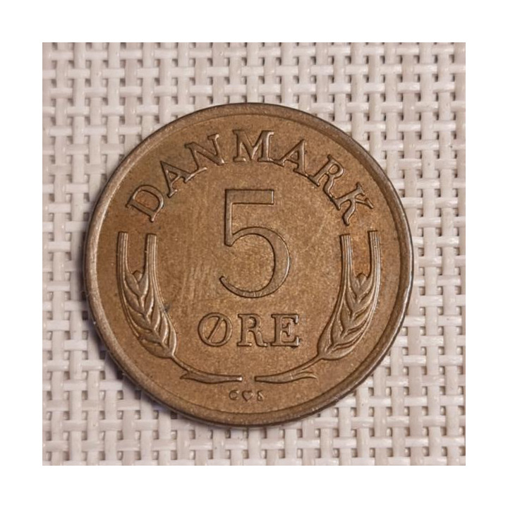 Denmark 5 Øre 1962 KM-848 VF