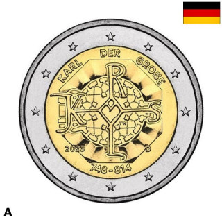 Germany 2 Euro 2023 A "Charlemagne" UNC