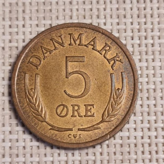 Denmark 5 Øre 1966 KM-848 VF