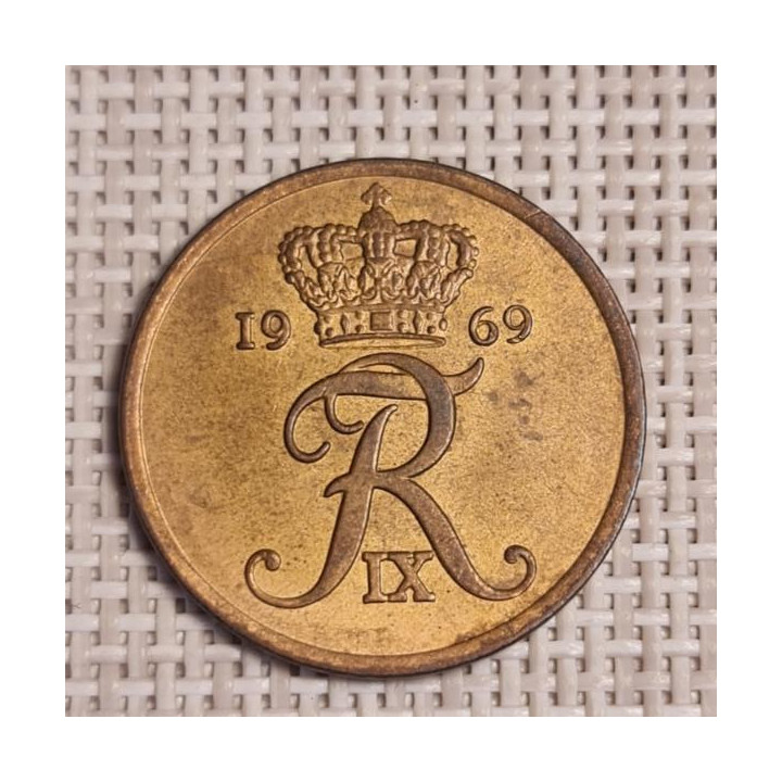 Denmark 5 Øre 1969 KM-848 VF
