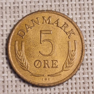 Denmark 5 Øre 1972 KM-848 VF
