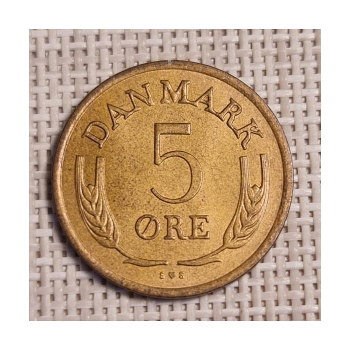 Denmark 5 Øre 1972 KM-848 VF