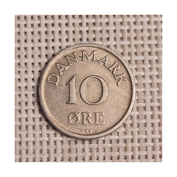 Denmark 10 Øre 1948 KM-841 VF