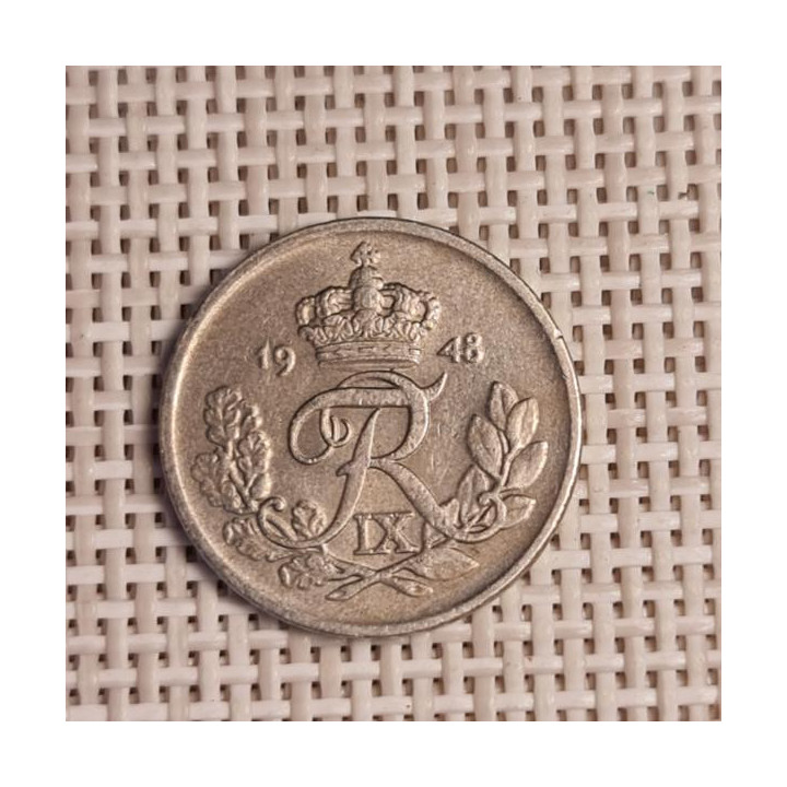 Denmark 10 Øre 1948 KM-841 VF