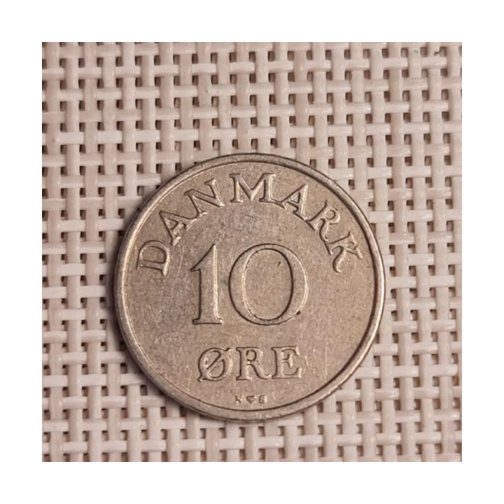 Denmark 10 Øre 1949 KM-841 VF