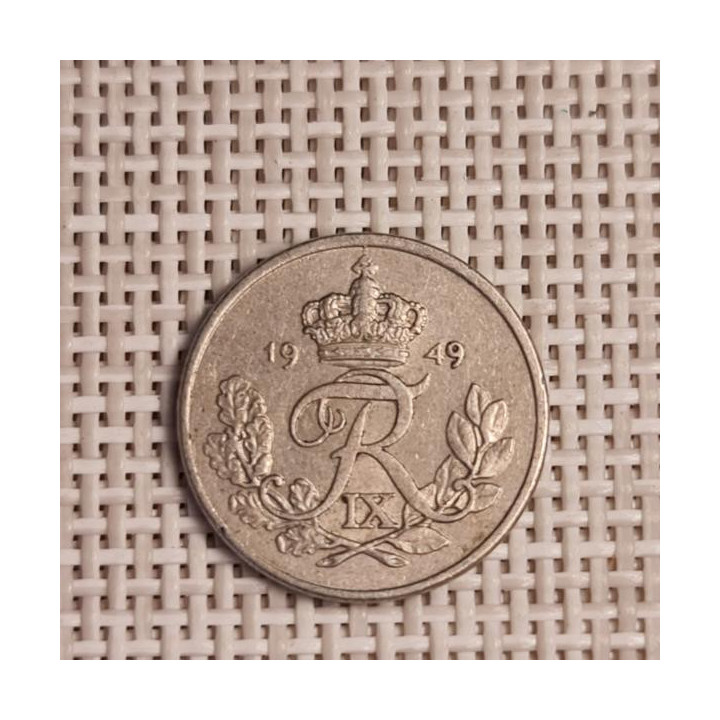 Denmark 10 Øre 1949 KM-841 VF
