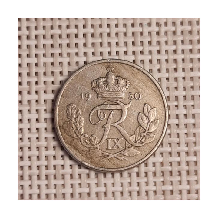 Denmark 10 Øre 1950 KM-841 VF