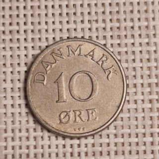 Denmark 10 Øre 1951 KM-841 VF