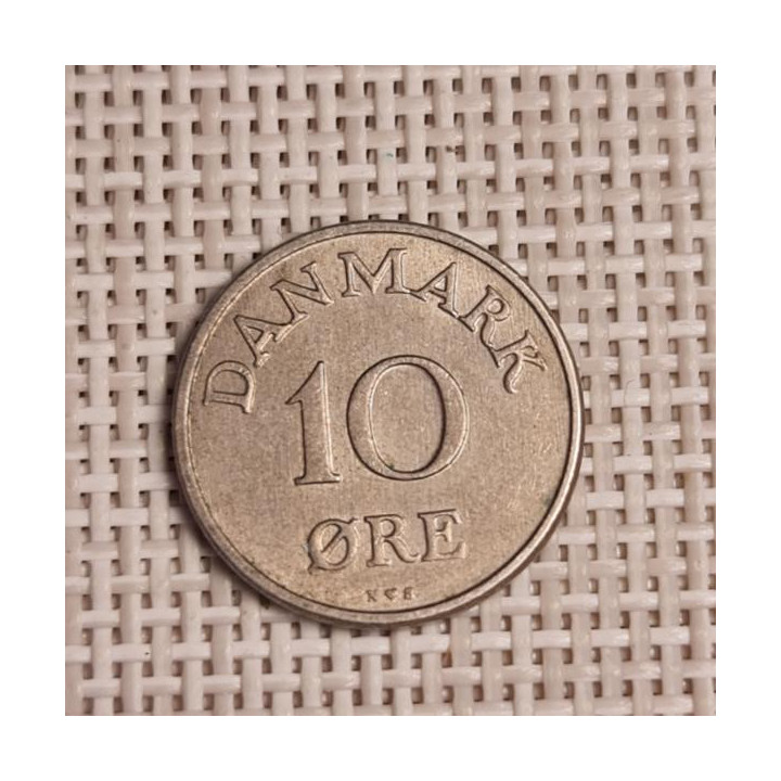 Denmark 10 Øre 1951 KM-841 VF