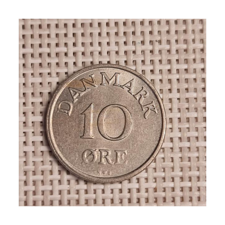 Denmark 10 Øre 1952 KM-841 VF