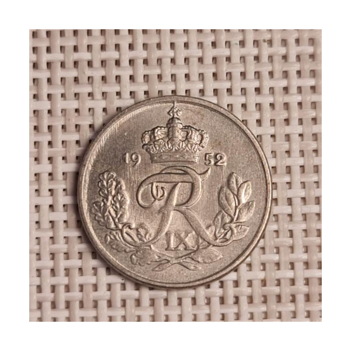 Denmark 10 Øre 1952 KM-841 VF