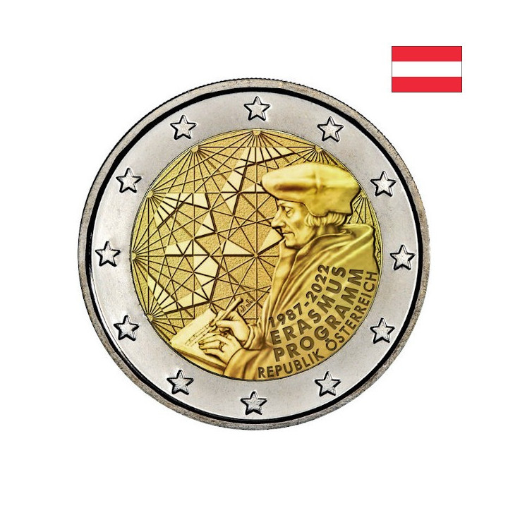 Austria 2 Euro 2022 "Erasmus (ERA)" UNC