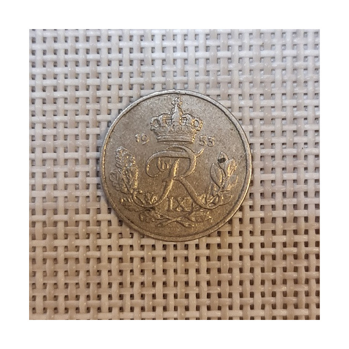 Denmark 10 Øre 1953 KM-841 VF