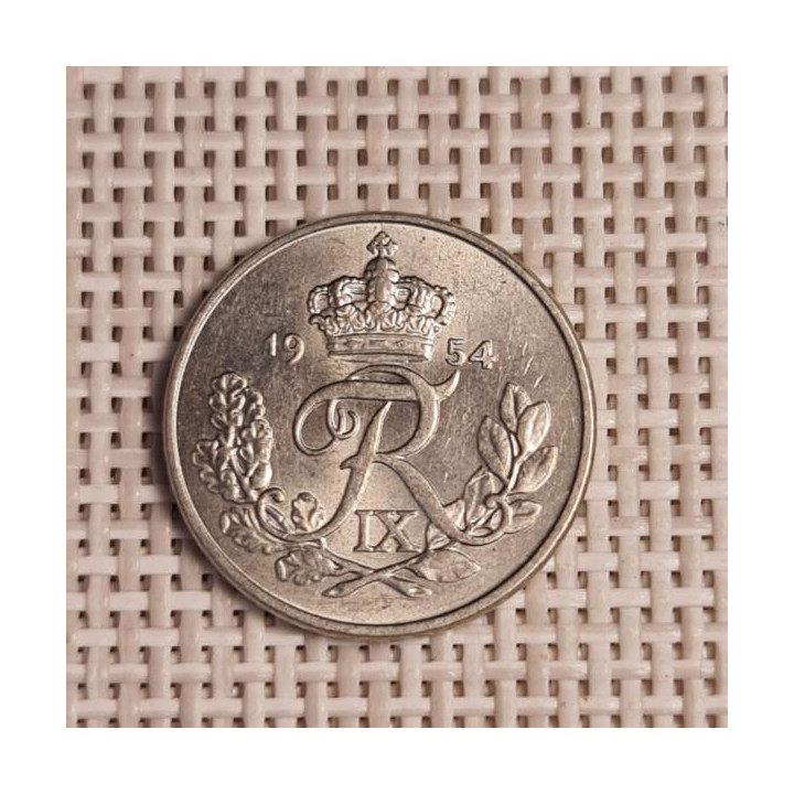 Denmark 10 Øre 1954 KM-841 VF
