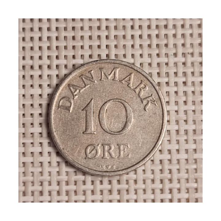 Denmark 10 Øre 1955 KM-841 VF
